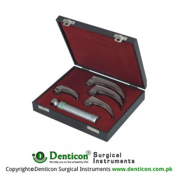 MaxBright™ Fiber Optic McIntosh Laryngoscope Set With Battery Handle Ref:- AN-890-01 and Blades Ref:- AN-710-01 to AN-710-04 Stainless Steel,